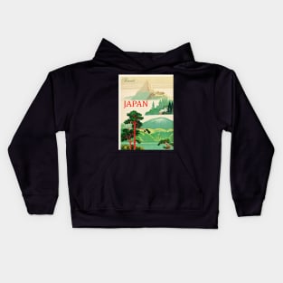 Japan vintage travel Kids Hoodie